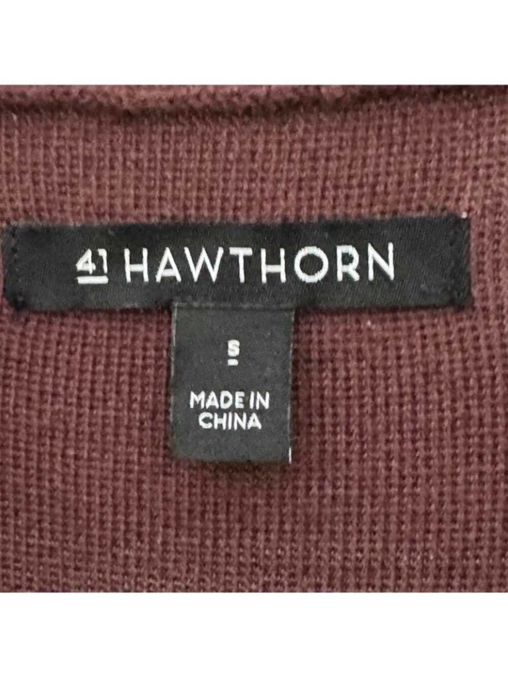 41 Hawthorn Merino Wool Cardigan Womens S Burgundy 3/4 Sleeve Button Front - Picture 5 of 8